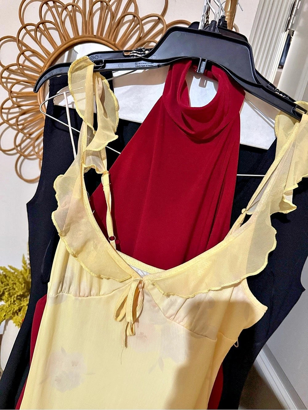 Reformation Kourtney Silk Dress Floral Ruffle Midi Yellow - Picture 4 of 4
